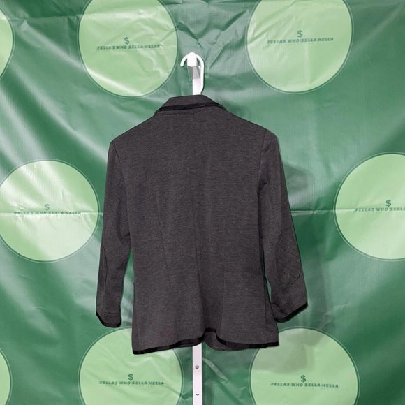 LAUNDRY By Shelley Segal Women's tux style blazer in HEATHER GREY sz 2 - VGUC - Picture 6 of 8